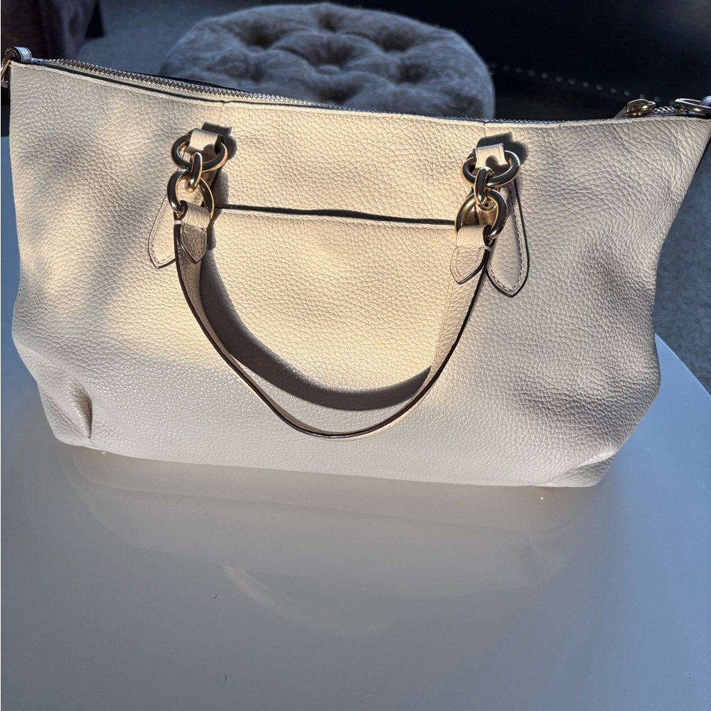 Coach Pebbled Leather Ally Satchel with Gold Hardware - Picture 2 of 8